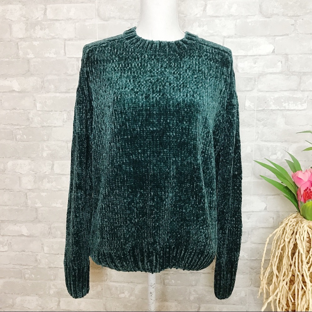 Hunter Green Chenille Sweater